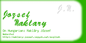 jozsef maklary business card